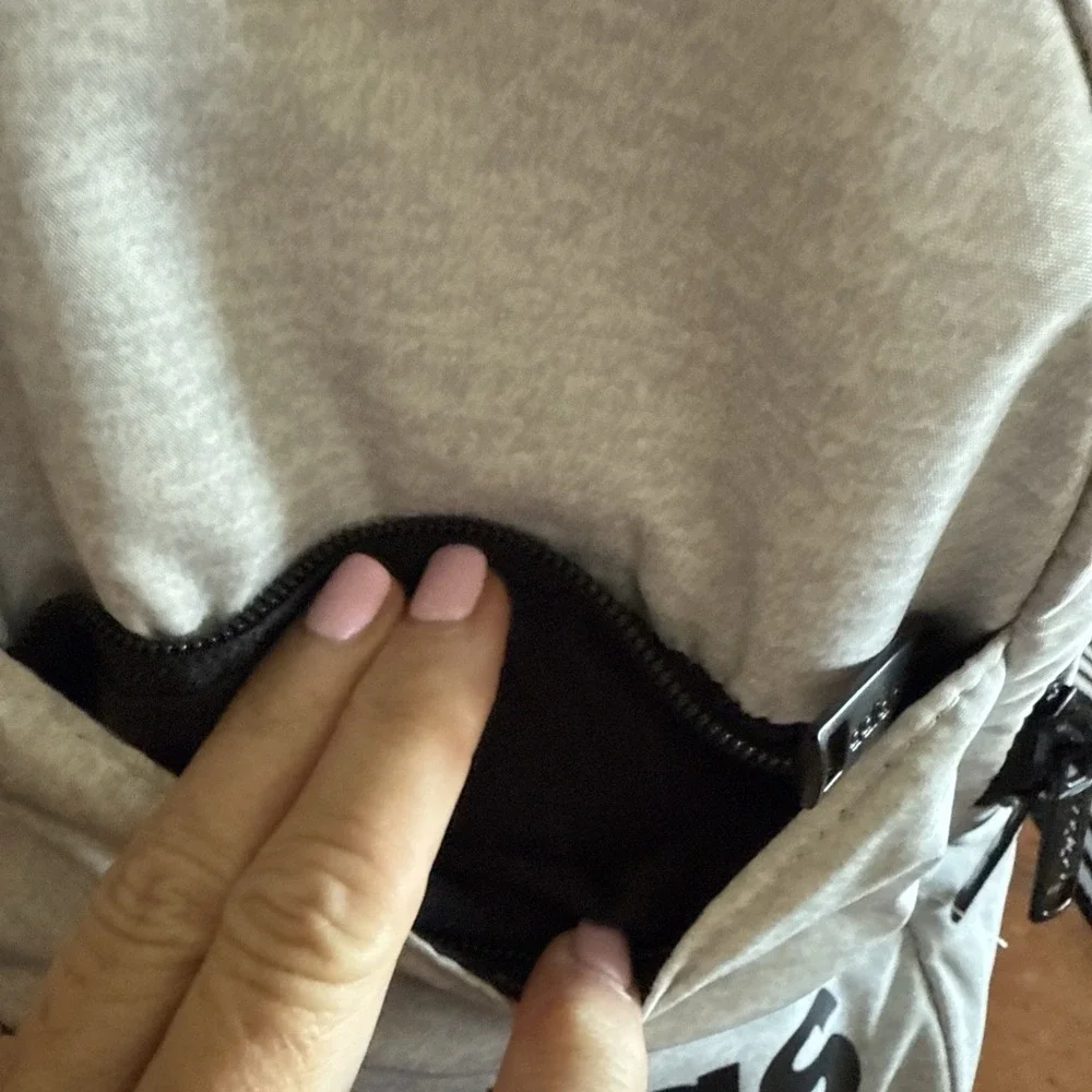 Adidas Core Mini Backpack Smoke Grey Multi-Zippered ‎ 4018